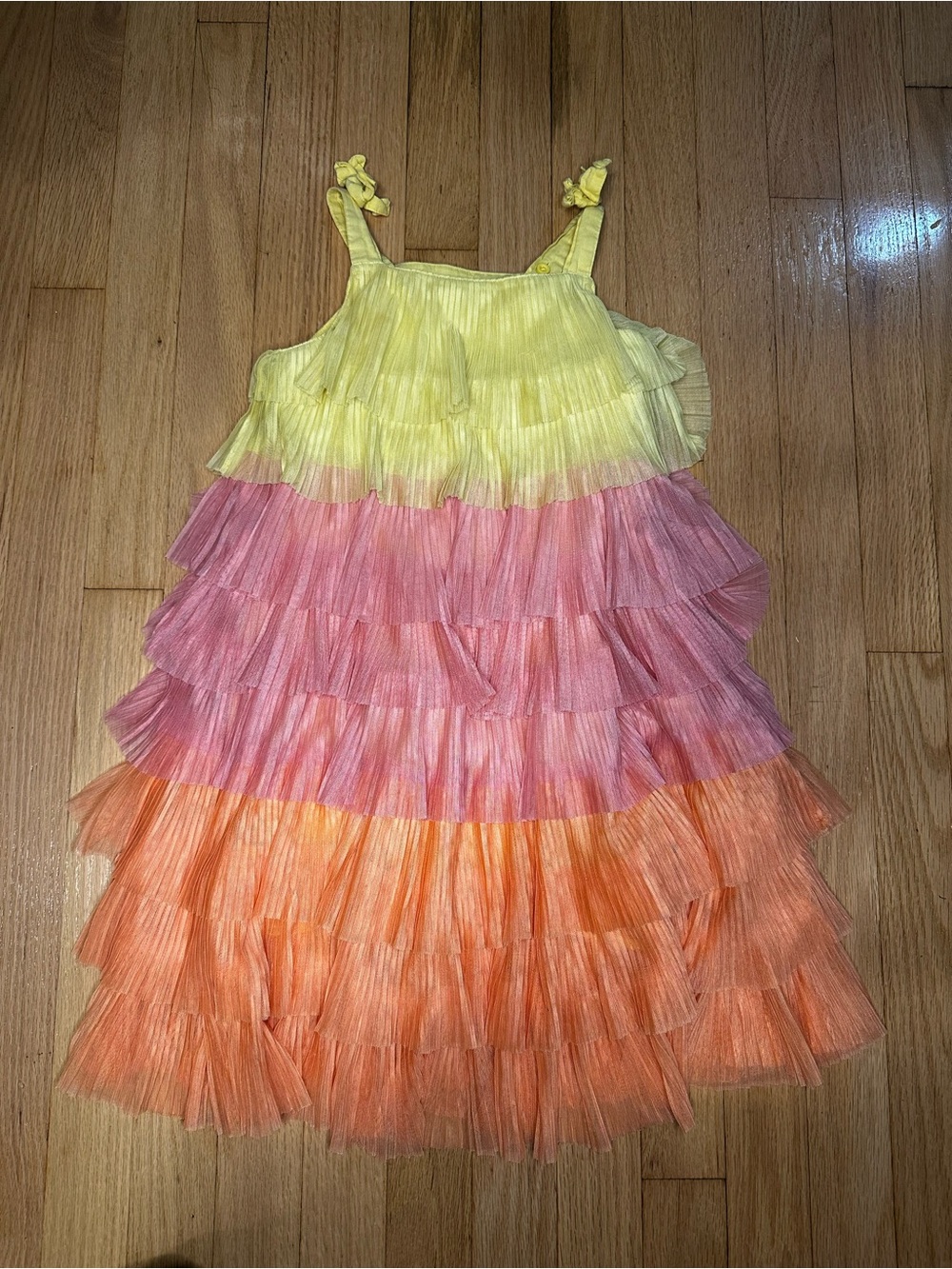Mini Boden 3-4Y Tiered Ruffle Dress